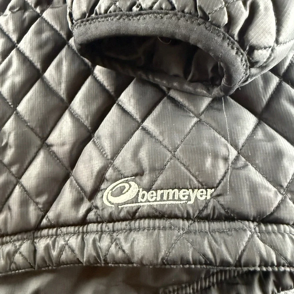 Obermeyer Jacket Men's M Black Quilted Full Zip Insulated Puffer Ski 74204